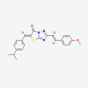 (5Z)-2-[(E)-2-(4-methoxyphenyl)ethenyl]-5-[4-(propan-2-yl)benzylidene][1,3]thiazolo[3,2-b][1,2,4]triazol-6(5H)-one