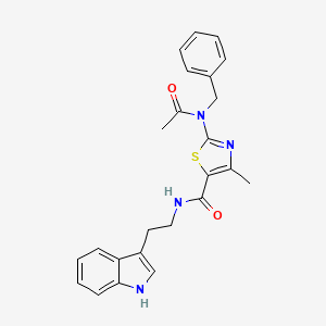 2-[acetyl(benzyl)amino]-N-[2-(1H-indol-3-yl)ethyl]-4-methyl-1,3-thiazole-5-carboxamide