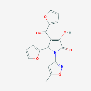 5-(furan-2-yl)-4-(furan-2-ylcarbonyl)-3-hydroxy-1-(5-methyl-1,2-oxazol-3-yl)-1,5-dihydro-2H-pyrrol-2-one