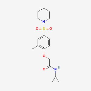 N-Cyclopropyl-2-[2-methyl-4-(piperidine-1-sulfonyl)phenoxy]acetamide