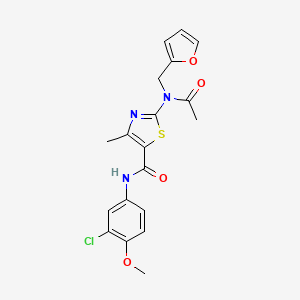 2-[acetyl(2-furylmethyl)amino]-N-(3-chloro-4-methoxyphenyl)-4-methyl-1,3-thiazole-5-carboxamide