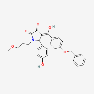 4-{[4-(benzyloxy)phenyl]carbonyl}-3-hydroxy-5-(4-hydroxyphenyl)-1-(3-methoxypropyl)-1,5-dihydro-2H-pyrrol-2-one