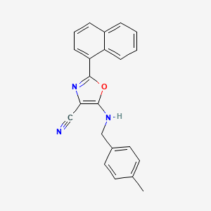 molecular formula C22H17N3O B11132615 5-[(4-Methylbenzyl)amino]-2-(naphthalen-1-yl)-1,3-oxazole-4-carbonitrile 