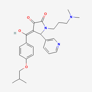 1-[3-(dimethylamino)propyl]-3-hydroxy-4-{[4-(2-methylpropoxy)phenyl]carbonyl}-5-(pyridin-3-yl)-1,5-dihydro-2H-pyrrol-2-one