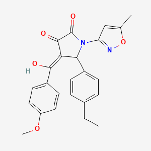 5-(4-ethylphenyl)-3-hydroxy-4-[(4-methoxyphenyl)carbonyl]-1-(5-methyl-1,2-oxazol-3-yl)-1,5-dihydro-2H-pyrrol-2-one