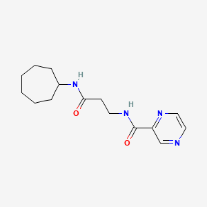 N-[3-(cycloheptylamino)-3-oxopropyl]-2-pyrazinecarboxamide