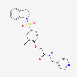 2-[4-(2,3-Dihydro-1H-indole-1-sulfonyl)-2-methylphenoxy]-N-[(pyridin-4-YL)methyl]acetamide