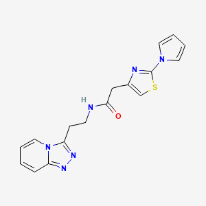 2-[2-(1H-pyrrol-1-yl)-1,3-thiazol-4-yl]-N-(2-[1,2,4]triazolo[4,3-a]pyridin-3-ylethyl)acetamide