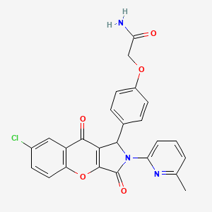 2-{4-[7-Chloro-2-(6-methylpyridin-2-yl)-3,9-dioxo-1,2,3,9-tetrahydrochromeno[2,3-c]pyrrol-1-yl]phenoxy}acetamide