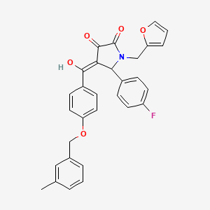 molecular formula C30H24FNO5 B11132740 5-(4-fluorophenyl)-1-(furan-2-ylmethyl)-3-hydroxy-4-({4-[(3-methylbenzyl)oxy]phenyl}carbonyl)-1,5-dihydro-2H-pyrrol-2-one 