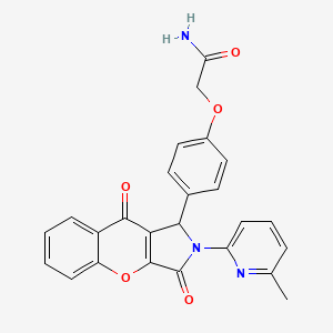 2-{4-[2-(6-Methylpyridin-2-yl)-3,9-dioxo-1,2,3,9-tetrahydrochromeno[2,3-c]pyrrol-1-yl]phenoxy}acetamide