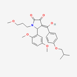 5-(2,5-dimethoxyphenyl)-3-hydroxy-1-(3-methoxypropyl)-4-{[4-(2-methylpropoxy)phenyl]carbonyl}-1,5-dihydro-2H-pyrrol-2-one