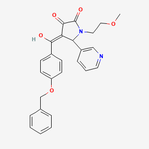 4-[4-(benzyloxy)benzoyl]-3-hydroxy-1-(2-methoxyethyl)-5-(3-pyridinyl)-1,5-dihydro-2H-pyrrol-2-one