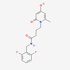 molecular formula C17H18F2N2O3 B11132811 N-(2,6-difluorobenzyl)-4-[4-hydroxy-2-methyl-6-oxo-1(6H)-pyridinyl]butanamide 