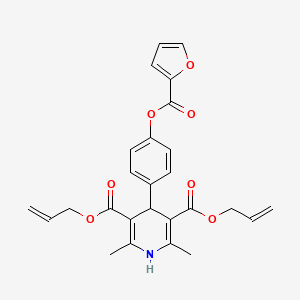 Diprop-2-en-1-yl 4-{4-[(furan-2-ylcarbonyl)oxy]phenyl}-2,6-dimethyl-1,4-dihydropyridine-3,5-dicarboxylate