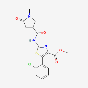 Methyl 5-(2-chlorophenyl)-2-{[(1-methyl-5-oxopyrrolidin-3-yl)carbonyl]amino}-1,3-thiazole-4-carboxylate