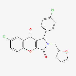 7-Chloro-1-(4-chlorophenyl)-2-(tetrahydrofuran-2-ylmethyl)-1,2-dihydrochromeno[2,3-c]pyrrole-3,9-dione