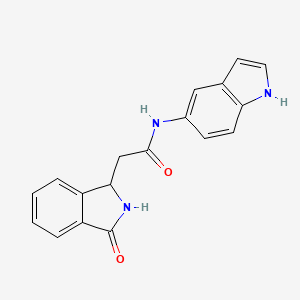 molecular formula C18H15N3O2 B11132825 N-(1H-indol-5-yl)-2-(3-oxo-2,3-dihydro-1H-isoindol-1-yl)acetamide 