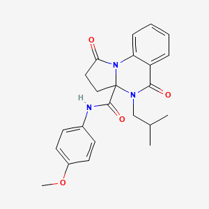 N-(4-methoxyphenyl)-4-(2-methylpropyl)-1,5-dioxo-2,3,4,5-tetrahydropyrrolo[1,2-a]quinazoline-3a(1H)-carboxamide