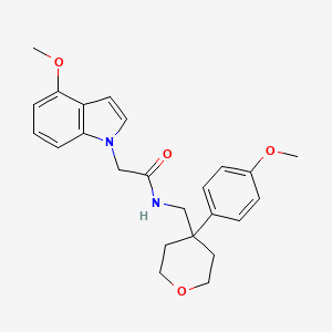 2-(4-methoxy-1H-indol-1-yl)-N-{[4-(4-methoxyphenyl)tetrahydro-2H-pyran-4-yl]methyl}acetamide