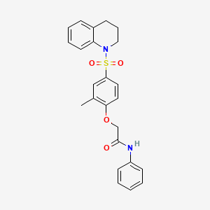 2-[4-(3,4-dihydroquinolin-1(2H)-ylsulfonyl)-2-methylphenoxy]-N-phenylacetamide