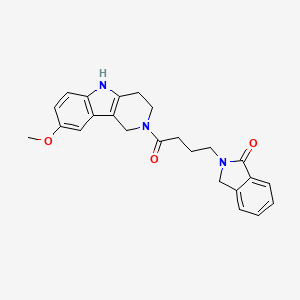 2-[4-(8-methoxy-1,3,4,5-tetrahydro-2H-pyrido[4,3-b]indol-2-yl)-4-oxobutyl]-1-isoindolinone