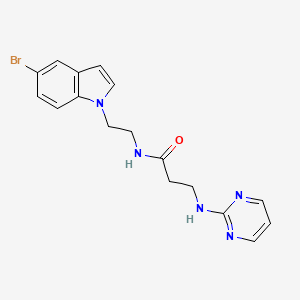 molecular formula C17H18BrN5O B11132879 N-[2-(5-bromo-1H-indol-1-yl)ethyl]-3-(2-pyrimidinylamino)propanamide 