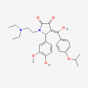 1-[2-(diethylamino)ethyl]-3-hydroxy-5-(4-hydroxy-3-methoxyphenyl)-4-{[4-(propan-2-yloxy)phenyl]carbonyl}-1,5-dihydro-2H-pyrrol-2-one