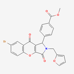 Methyl 4-[7-bromo-2-(furan-2-ylmethyl)-3,9-dioxo-1,2,3,9-tetrahydrochromeno[2,3-c]pyrrol-1-yl]benzoate