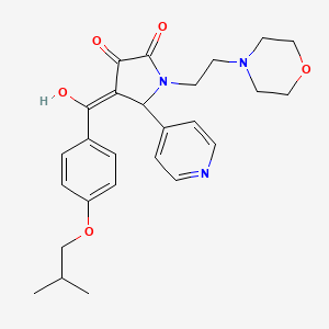 molecular formula C26H31N3O5 B11132975 3-hydroxy-4-{[4-(2-methylpropoxy)phenyl]carbonyl}-1-[2-(morpholin-4-yl)ethyl]-5-(pyridin-4-yl)-1,5-dihydro-2H-pyrrol-2-one 