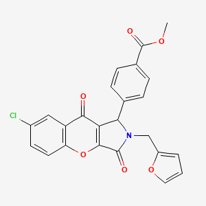 Methyl 4-[7-chloro-2-(furan-2-ylmethyl)-3,9-dioxo-1,2,3,9-tetrahydrochromeno[2,3-c]pyrrol-1-yl]benzoate