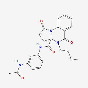 N-[3-(acetylamino)phenyl]-4-butyl-1,5-dioxo-2,3,4,5-tetrahydropyrrolo[1,2-a]quinazoline-3a(1H)-carboxamide