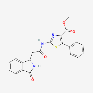 methyl 2-{[(3-oxo-2,3-dihydro-1H-isoindol-1-yl)acetyl]amino}-5-phenyl-1,3-thiazole-4-carboxylate