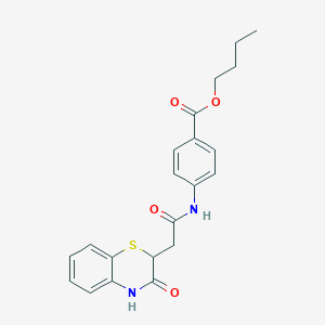 butyl 4-{[(3-oxo-3,4-dihydro-2H-1,4-benzothiazin-2-yl)acetyl]amino}benzoate