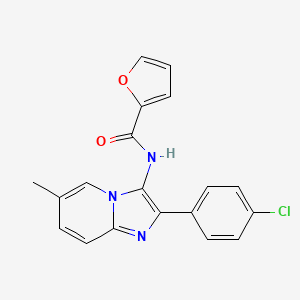 N-[2-(4-chlorophenyl)-6-methylimidazo[1,2-a]pyridin-3-yl]furan-2-carboxamide