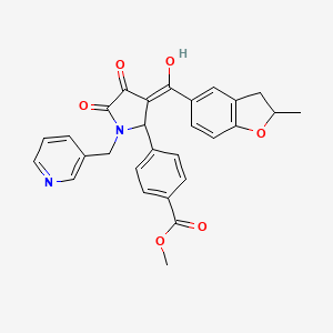 methyl 4-[4-hydroxy-3-(2-methyl-2,3-dihydro-1-benzofuran-5-carbonyl)-5-oxo-1-[(pyridin-3-yl)methyl]-2,5-dihydro-1H-pyrrol-2-yl]benzoate