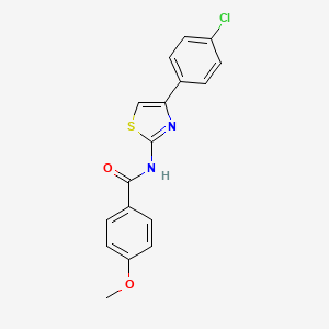 N-[4-(4-chlorophenyl)-1,3-thiazol-2-yl]-4-methoxybenzamide