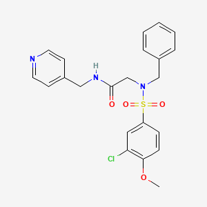 N~2~-benzyl-N~2~-[(3-chloro-4-methoxyphenyl)sulfonyl]-N-(pyridin-4-ylmethyl)glycinamide