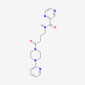 N-{4-oxo-4-[4-(2-pyridyl)piperazino]butyl}-2-pyrazinecarboxamide