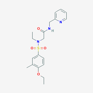 2-[(4-Ethoxy-3-methyl-benzenesulfonyl)-ethyl-amino]-N-pyridin-2-ylmethyl-acetamide