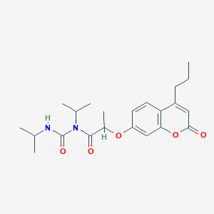 2-[(2-oxo-4-propyl-2H-chromen-7-yl)oxy]-N-(propan-2-yl)-N-(propan-2-ylcarbamoyl)propanamide