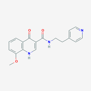 4-hydroxy-8-methoxy-N-[2-(4-pyridyl)ethyl]-3-quinolinecarboxamide