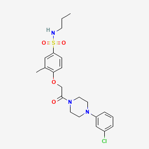 4-{2-[4-(3-chlorophenyl)piperazin-1-yl]-2-oxoethoxy}-3-methyl-N-propylbenzenesulfonamide