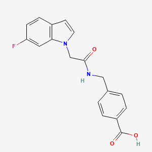 4-({[(6-fluoro-1H-indol-1-yl)acetyl]amino}methyl)benzoic acid