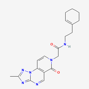 molecular formula C19H22N6O2 B11133107 N-[2-(1-cyclohexenyl)ethyl]-2-[2-methyl-6-oxopyrido[3,4-e][1,2,4]triazolo[1,5-a]pyrimidin-7(6H)-yl]acetamide 