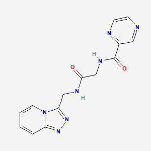 N-{2-oxo-2-[([1,2,4]triazolo[4,3-a]pyridin-3-ylmethyl)amino]ethyl}-2-pyrazinecarboxamide