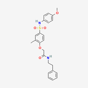 2-{4-[(4-methoxyphenyl)sulfamoyl]-2-methylphenoxy}-N-(2-phenylethyl)acetamide