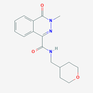 3-methyl-4-oxo-N-(tetrahydro-2H-pyran-4-ylmethyl)-3,4-dihydro-1-phthalazinecarboxamide