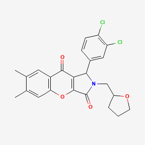 1-(3,4-Dichlorophenyl)-6,7-dimethyl-2-(tetrahydrofuran-2-ylmethyl)-1,2-dihydrochromeno[2,3-c]pyrrole-3,9-dione