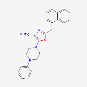 2-(Naphthalen-1-ylmethyl)-5-(4-phenylpiperazin-1-yl)-1,3-oxazole-4-carbonitrile